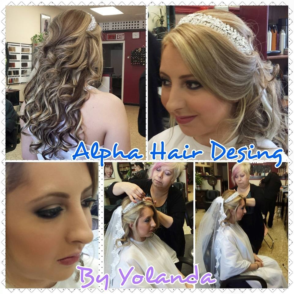 Bridal and wedding hair styling at Alpha Hair Design in Hillside, IL