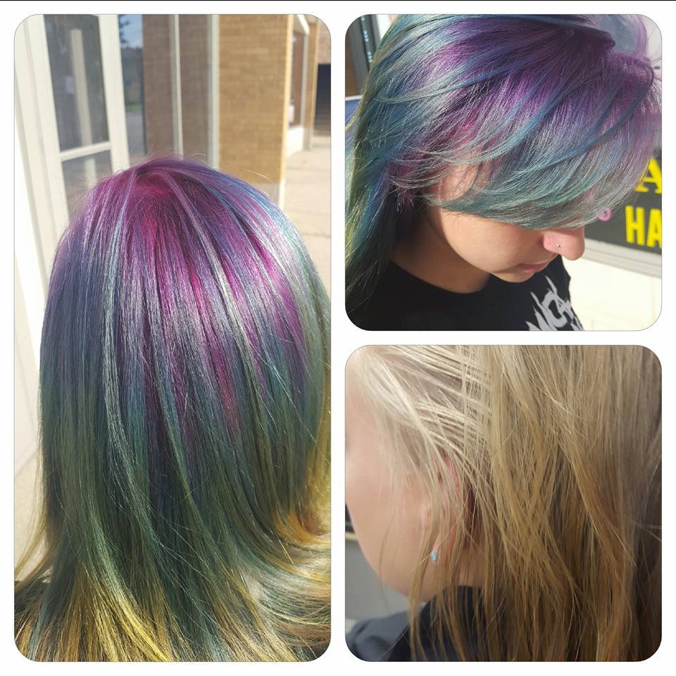 Hair color transformation at Alpha Hair Design salon